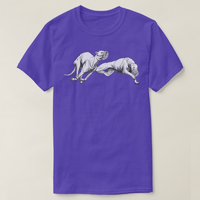 Hand plockade Running Greyhounds T Shirt (Design framsida)