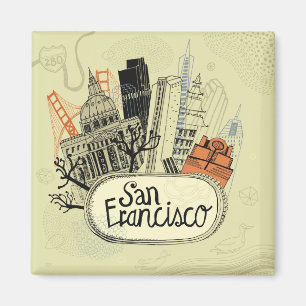 Hand plockade San Francisco Magnet