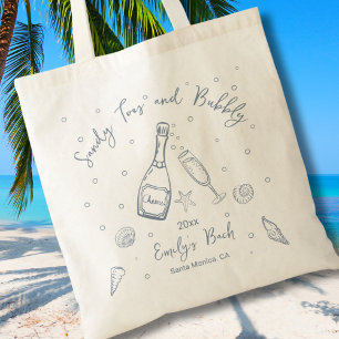 Hand plockade Sandy Toes och Bubly Bachelorette Tygkasse