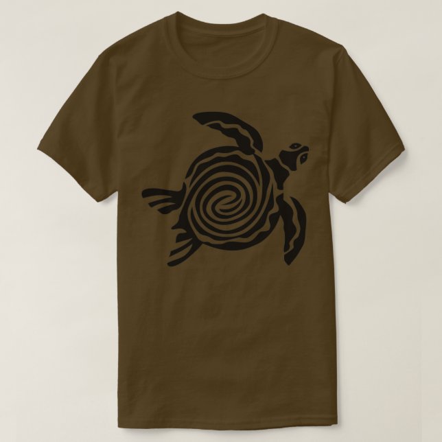 Hand plockade Sea Turtle Image T Shirt (Design framsida)