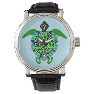 Hand plockade Sea TURTLE - Wildlife - Aqua - Armbandsur