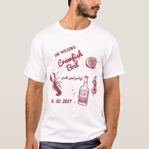 Hand plockade Seafood Kräftor Boil Party T Shirt