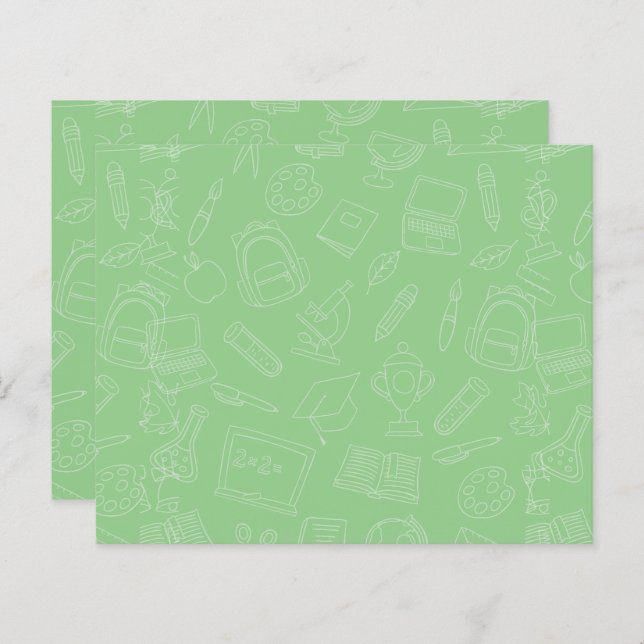 Hand plockade skolförråd Mönster (Fram/baksida)