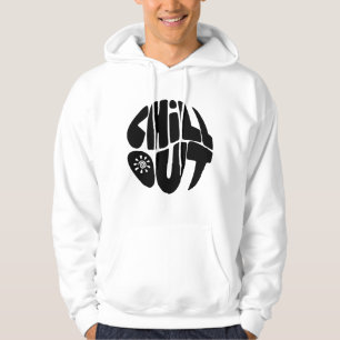 Hand plockade-skrivfras i form av boll hoodie