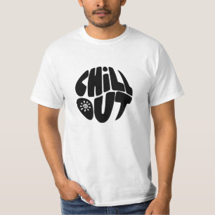 Hand plockade-skrivfras i form av boll t shirt