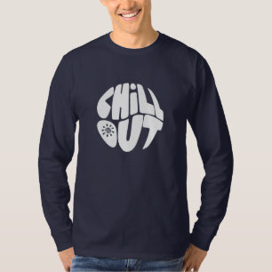 Hand plockade-skrivfras i form av boll t shirt