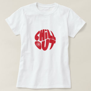Hand plockade-skrivfras i form av boll t shirt