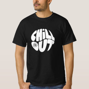 Hand plockade-skrivfras i form av boll t shirt