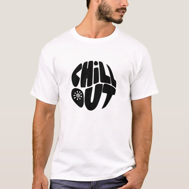 Hand plockade-skrivfras i form av boll t shirt (Framsida)