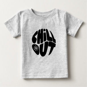 Hand plockade-skrivfras i form av boll t shirt