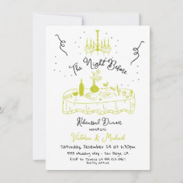 Hand plockade Sks natten före repetitionsmiddagen Inbjudningar