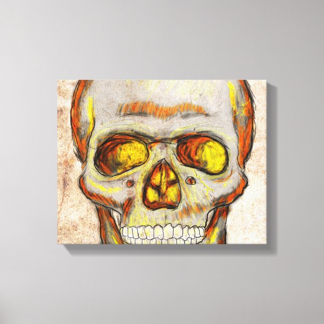 Hand plockade Skull Canvastryck (Framsida)