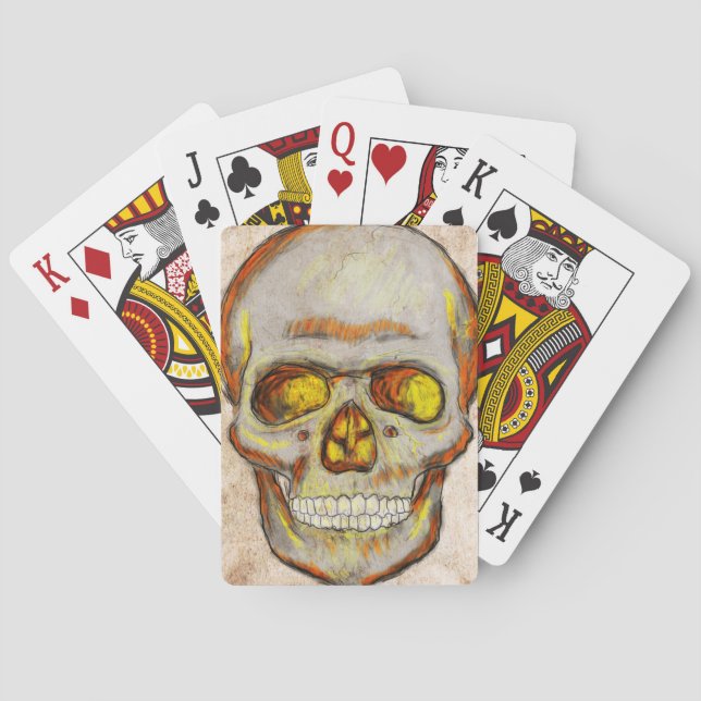 Hand plockade Skull Casinokort (Baksidan)