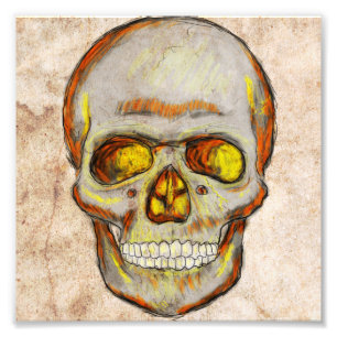 Hand plockade Skull Fototryck