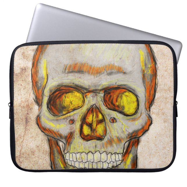 Hand plockade Skull Laptop Fodral (Framsidan)
