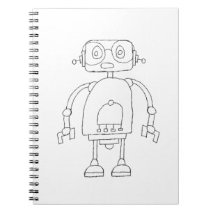 Hand plockade Smart Simple Robot Teckning Anteckningsbok