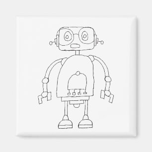 Hand plockade Smart Simple Robot Teckning Magnet