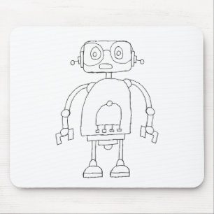 Hand plockade Smart Simple Robot Teckning Musmatta