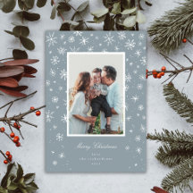 Hand plockade Snowflake Helgdag Card