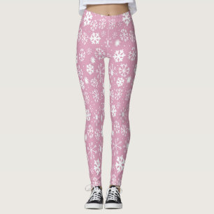Hand plockade Snowflake Snowstorm med Marshmallow  Leggings