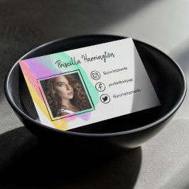 Hand plockade Social Media Icons Watercolor Photo