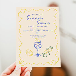 Hand plockade Soiree Drinks Cocktail Party Inbjudningar