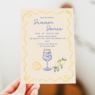 Hand plockade Soiree Drinks Cocktail Party Inbjudningar