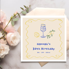 Hand plockade Sommar Vuxen 30års födelsedag Pappersservett