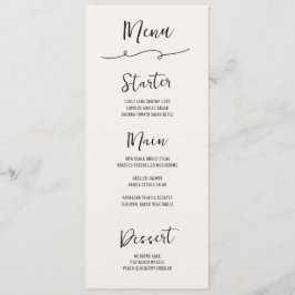 Hand plockade Squiggle Bröllop Meny