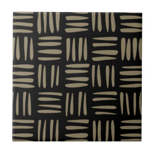 hand plockade-stammen Inspired Black och Tan Kakelplatta