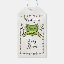 Hand plockade Stork Vapensköld Baby Shower