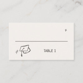 Hand plockade Studentmössa Placeringskort