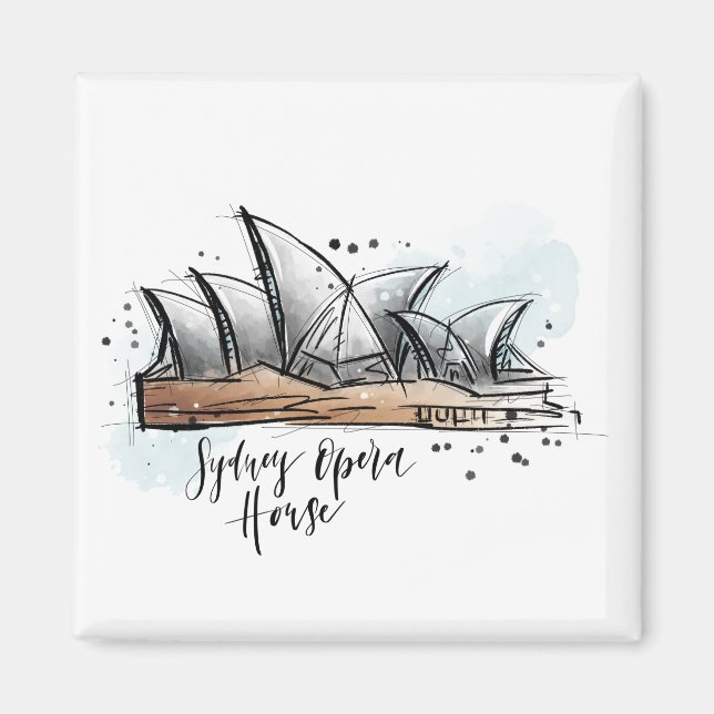 Hand plockade Sydney Opera House Magnet (Framsidan)
