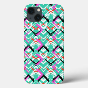 Hand plockade Teal Zig Mönster