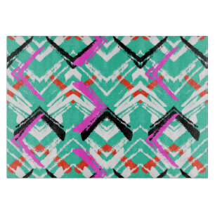 Hand plockade Teal Zig Mönster