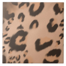 Hand plockade Texturerat leopard Skriv ut Kakelplatta
