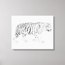 Hand plockade Tiger Teckning Poster