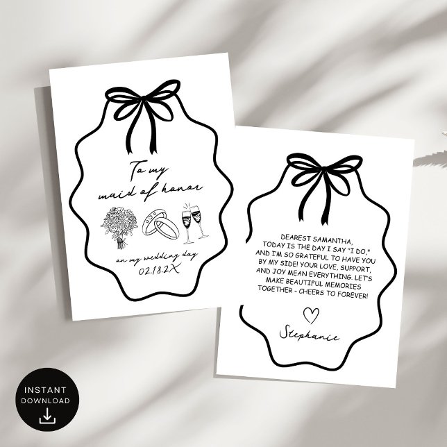 Hand plockade till min Maid of honor på min Bröllo Inbjudningar (Skapare uppladdad)