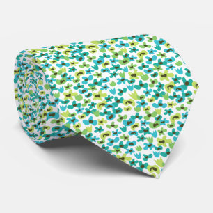 Hand plockade Tiny Whimsical Flowers Necktie Slips