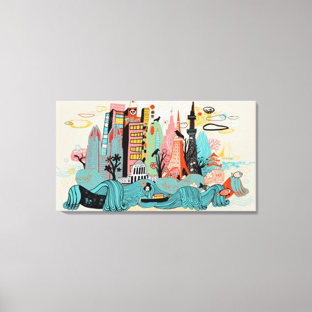 Hand plockade Tokyo Japan Canvastryck (Framsida)