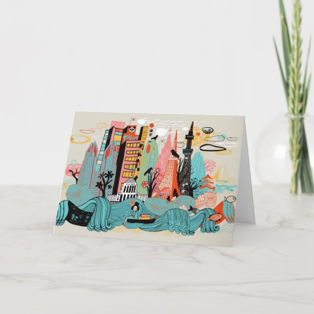 Hand plockade Tokyo Japan Kort (Framsida)