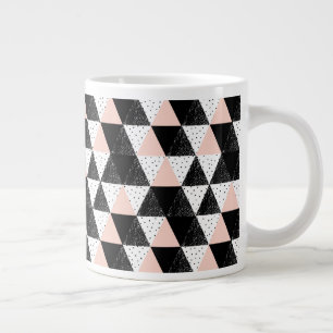 Hand plockade Triangeln Geometriskt Mönster Jumbo Mugg