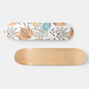 Hand plockade: Tropisk mönster Mini Skateboard Bräda 18,5 Cm