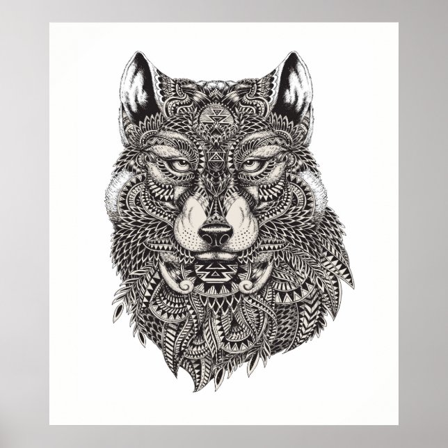 Hand plockade Varg Poster (Framsidan)