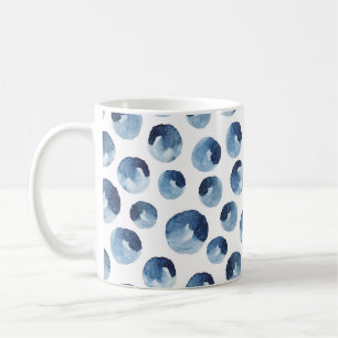 Hand plockade Vattenfärgsfärg Sömlös Tapet Kaffemugg