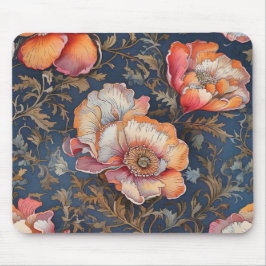 Hand plockade vattenfärgsfritt Blommönster Musmatta