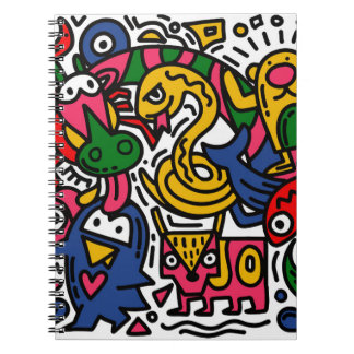 Hand plockade vintage Illustration of Doodle, teck Anteckningsbok