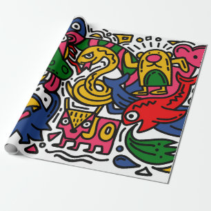 Hand plockade vintage Illustration of Doodle, teck Presentpapper