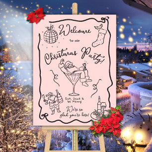 Hand plockade, visknodle jul Party Poster