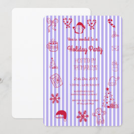 Hand plockade vismisk julfest inbjudningar